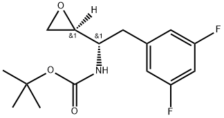 [(1S)-2-(3,5-二氟苯基)-1-[(2S)-环氧乙烷基]乙基]氨基甲酸叔丁酯 结构式