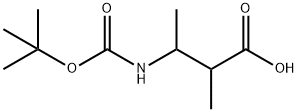 3-(BOC-氨基)-2-甲基丁酸 结构式