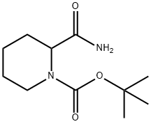 (+/-)-1-N-BOC-2-甲酰胺哌啶 结构式