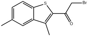 2-溴-1-(3,5-二甲基-1-苯并噻吩-2-基)-1-乙酮 结构式