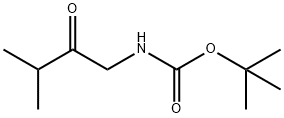 (3-甲基-2-氧代丁基)氨基甲酸叔丁酯 结构式