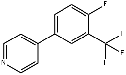 4-(4-氟-3-(三氟甲基)苯基)吡啶 结构式