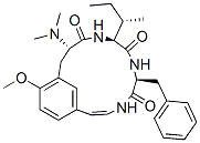 (2Z,6S,9S,12S)-12-(Dimethylamino)-15-methoxy-9-[(S)-1-methylpropyl]-6-benzyl-4,7,10-triazabicyclo[12.3.1]octadeca-1(18),2,14,16-tetrene-5,8,11-trione 结构式