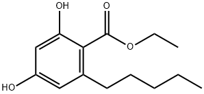 2,4-二羟基,6-戊烷基苯甲酸乙酯 结构式