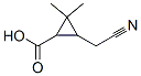 Cyclopropanecarboxylic acid, 3-(cyanomethyl)-2,2-dimethyl- (9CI) 结构式