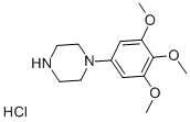 1-(3,4,5-TRIMETHOXYPHENYL)-PIPERAZINE HYDROCHLORIDE 结构式