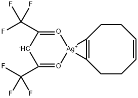 (1,5-环辛二烯)(六氟乙酰丙酮酸)银(I) 结构式