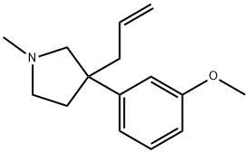 3-(3-Methoxyphenyl)-1-methyl-3-(2-propenyl)pyrrolidine 结构式