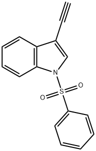 1-BENZENESULFONYL-3-ETHYNYL-1H-INDOLE 结构式