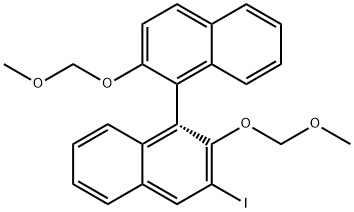 R-3-IODO-2,2'-BIS(METHOXYMETHOXY)1,1'-BINAPHTHALENE 结构式