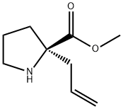 (R)-2-(2-PROPENYL)-2-CARBOXYMETHYL-PYRROLIDINE 结构式