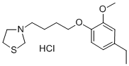 3-(4-(4-Ethyl-2-methoxyphenoxy)butyl)thiazolidine hydrochloride 结构式