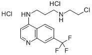 4-((3-((2-Chloroethyl)amino)propyl)amino)-7-trifluoromethylquinoline d ihydrochloride 结构式