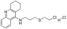 N-[3-(2-chloroethylsulfanyl)propyl]-5,6,7,8-tetrahydroacridin-9-amine hydrochloride 结构式