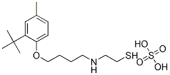 2-[[4-[2-(1,1-Dimethylethyl)-4-methylphenoxy]butyl]amino]ethanethiol sulfate 结构式