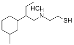 2-[2-(3-methylcyclohexyl)butylamino]ethanethiol hydrochloride 结构式