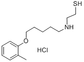 Ethanethiol, 2-((5-(o-tolyloxy)pentyl)amino)-, hydrochloride 结构式