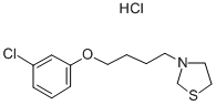 3-(4-(3-Chlorophenoxy)butyl)thiazolidine hydrochloride 结构式