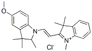 2-[2-(2,3-二氢-5-甲氧基-2,3,3-三甲基-1H-吲哚-1-基)乙烯基]-1,3,3-三甲基-3H-吲哚翁氯化物 结构式