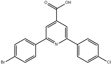 2-(4-溴苯基)-6-(4-氯苯基)吡啶-4-羧酸 结构式