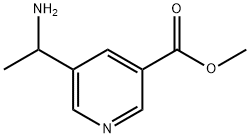 5-(1-Aminoethyl)3-pyridinecarboxylic acid methyl ester 结构式