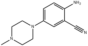 2-氨基-5-(4-甲基-1-哌嗪基)苯腈 结构式