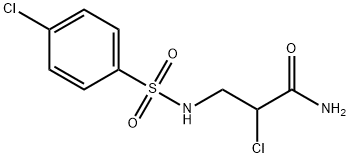 2-氯-3-((4-氯苯基)磺酰氨基)丙酰胺 结构式