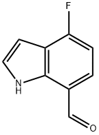 1H-INDOLE-7-CARBOXALDEHYDE,4-FLUORO-(9CI) 结构式