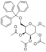 Methyl 6-O-Trityl-2,3,4-tri-O-acetyl-α-D-galactopyranoside 结构式