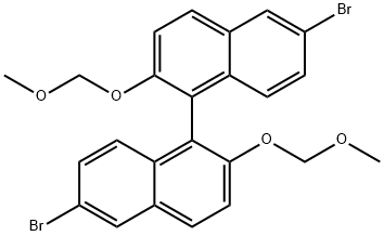 (R)-(+)-6,6'-DIBROMO-2,2'-BIS(METHOXYMETHOXY)-1,1'-BINAPHTHYL 结构式