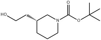 (R)-1-N-Boc-3-羟乙基哌啶 结构式