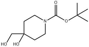 1-BOC-4-羟基-4-羟甲基哌啶 结构式