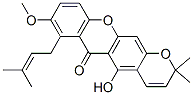 5-Hydroxy-8-methoxy-2,2-dimethyl-7-(3-methyl-2-butenyl)-2H,6H-pyrano[3,2-b]xanthen-6-one 结构式