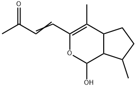 4-(1,4a,5,6,7,7a-Hexahydro-1-hydroxy-4,7-dimethylcyclopenta[c]pyran-3-yl)-3-buten-2-one 结构式