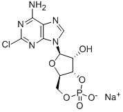 2-CHLOROADENOSINE-3',5'-CYCLIC MONOPHOSPHATE SODIUM SALT 结构式