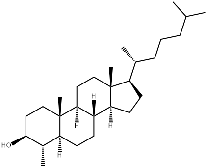 Cholestan-3-ol, 4-methyl-, (3beta,4alpha,5alpha)- 结构式