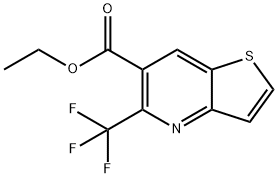 5-(TRIFLUOROMETHYL)THIENO[3,2-B]PYRIDINE-6-CARBOXYLIC ACID, ETHYL ESTER 结构式