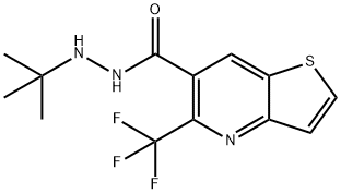 5-(TRIFLUOROMETHYL)THIENO[3,2-B]PYRIDINE-6-CARBOXYLIC ACID, 2-TERT-BUTYLHYDRAZIDE 结构式