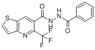 5-(TRIFLUOROMETHYL)THIENO[3,2-B]PYRIDINE-6-CARBOXYLIC ACID, 2-BENZOYLHYDRAZIDE 结构式