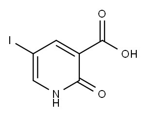2-羟基-5-碘烟酸 结构式