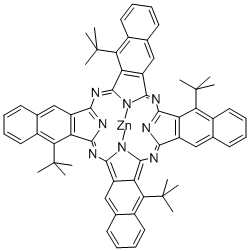 2,11,20,29-四叔丁基-2,3-萘酞菁锌 结构式