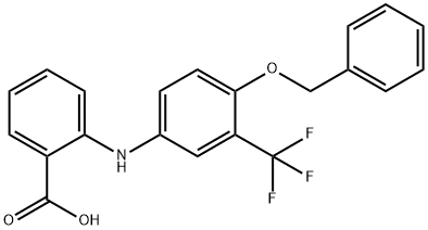Benzoic  acid,  2-[[4-(phenylmethoxy)-3-(trifluoromethyl)phenyl]amino]- 结构式