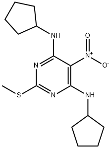 N4,N6-Dicyclopentyl-2-(methylthio)-5-nitropyrimidine-4,6-diamine