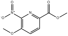 5-甲氧基-6-硝基吡啶甲酸甲酯 结构式