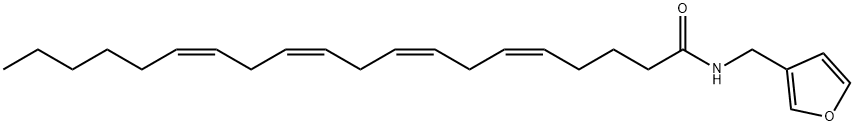 (5Z,8Z,11Z,14Z)-N-(3-FURANYLMETHYL)-5,8,11,14-EICOSATETRAENAMIDE 结构式