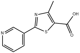 4-甲基-2-吡啶-3-噻唑-5-甲酸 结构式