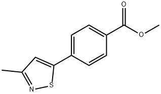 4-(3-甲基异噻唑-5-基)苯甲酸甲酯 结构式