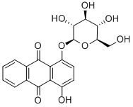 9,10-ANTHRACENEDIONE, 1-(beta-D-GLUCOPYRANOSYLOXY)-4-HYDROXY- 结构式