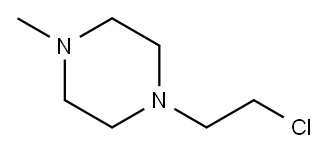 1-(2-氯乙基)-4-甲基哌嗪 结构式