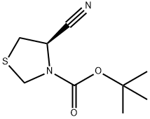 (R)-4-氰基噻唑烷-3-羧酸叔丁酯 结构式